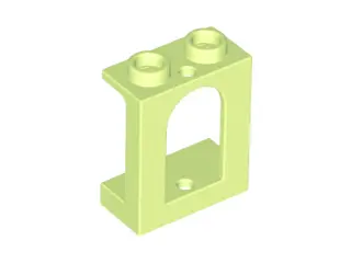 Yellowish Green Window 1 x 2 x 2 Castle