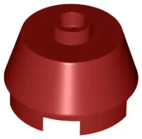 Dark Red Cone 2 x 2 Truncated