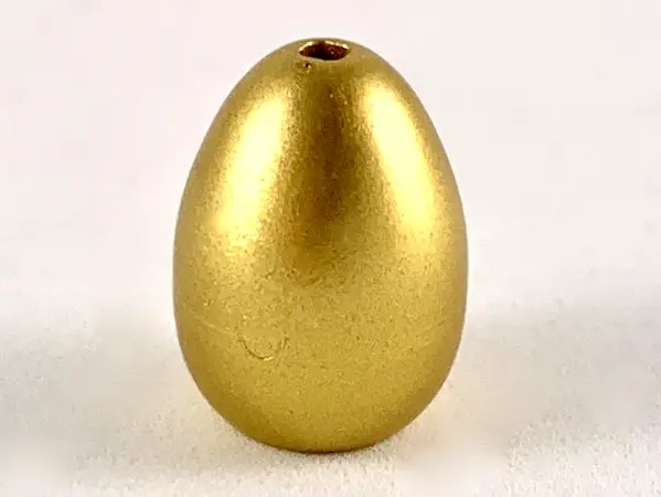Metallic Gold Egg with Small Pin Hole