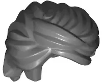 Dark Bluish Gray Minifigure, Hair Swept Back Tousled