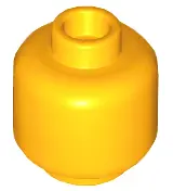 Bright Light Orange Minifigure, Head (Plain)
