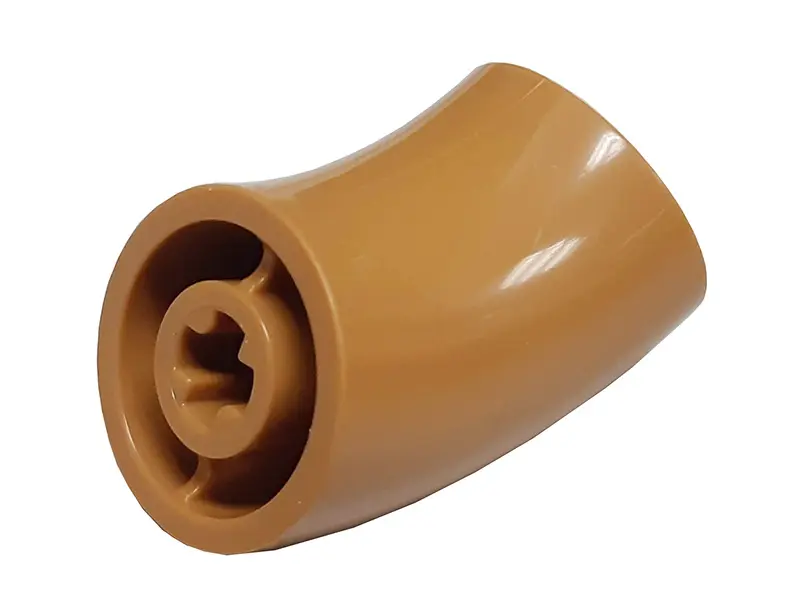 Medium Nougat Brick, Round 2 x 2 D. 45 degrees Elbow (25.5mm Standing Height)