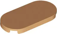 Medium Nougat Tile, Round 2 x 4 Oval