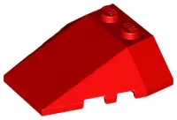 Red Wedge 4 x 4 Triple with Stud Notches