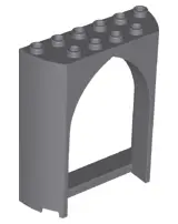 Dark Bluish Gray Panel 2 x 6 x 6 with Pointed Arch