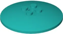 Dark Turquoise Dish 6 x 6 Inverted (Radar) - Solid Studs