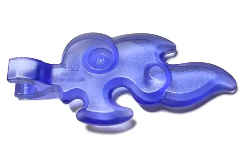 Trans-Purple Wave Rounded Straight Small with Clip End (Flame)