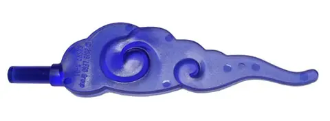 Trans-Purple Wave Rounded Straight Swirls with Bar End (Cloud / Wind Gusts)