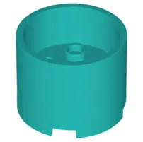 Dark Turquoise Brick, Round 3 x 3 x 2 with Recessed Center and Axle Hole