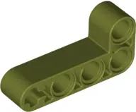 Olive Green Technic, Liftarm, Modified Bent Thick L-Shape 2 x 4