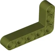 Olive Green Technic, Liftarm, Modified Bent Thick L-Shape 3 x 5