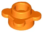 Orange Plate, Round 1 x 1 with Flower Edge (4 Knobs / Petals)