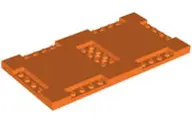 Orange Brick, Modified 8 x 16 x 2/3 with 1 x 4 and 2 x 4 Indentations