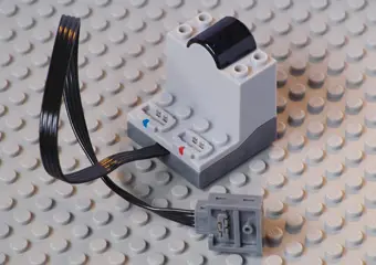 Light Bluish Gray Electric Power Functions Receiver Unit with Dark Bluish Gray Bottom