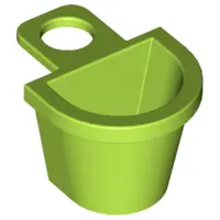 Lime Minifigure Container D-Basket