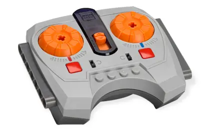 Light Bluish Gray Electric Power Functions IR Speed Remote Control Unit with Dark Bluish Gray Base