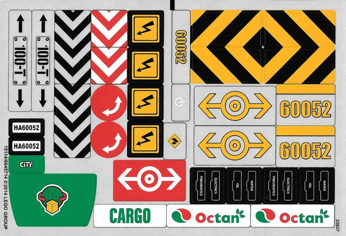 Sticker Sheet for Set 60052 - (15114/6045714)