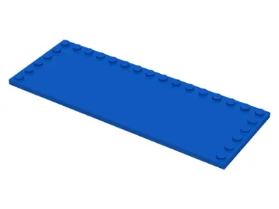 Blue Tile, Modified 6 x 16 with Studs on Edges