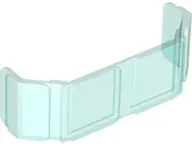 Trans-Light Blue Glass for Train Front 2 x 6 x 2