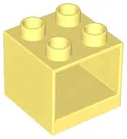 Bright Light Yellow Duplo, Furniture Cabinet 2 x 2 x 1 1/2