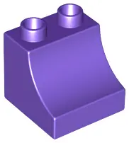 Dark Purple Duplo, Brick 2 x 2 x 1 1/2 Arch Inverted