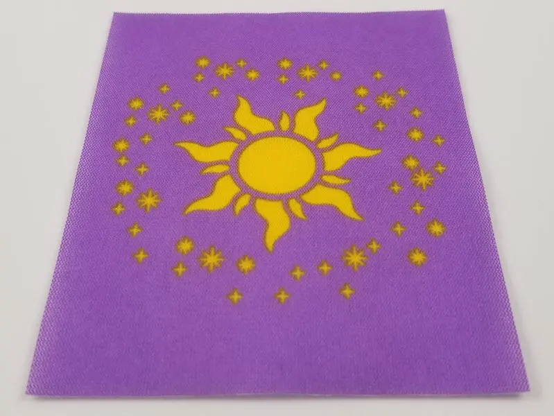 Medium Lavender Duplo, Cloth Blanket 8 x 10 cm with Yellow Sun and Stardust Pattern