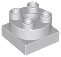 Light Bluish Gray Duplo Turntable Swivel 2 x 2 with Round Top
