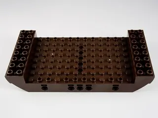 Dark Brown Boat, Hull Large Middle 8 x 16 x 2 1/3 with 5 Holes