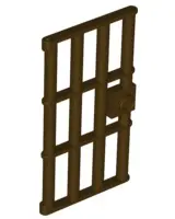 Dark Brown Door 1 x 4 x 6 Barred with Stud Handle