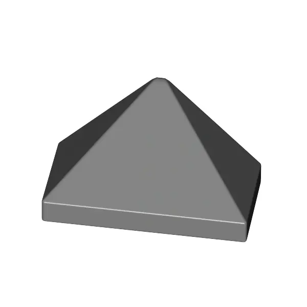 END RIDGED TILE 1X2/45°