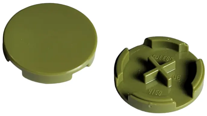 Olive Green Tile, Round 2 x 2