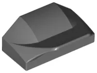 Dark Bluish Gray Slope, Curved 1 x 2 x 2/3 Wing End