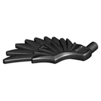 Black Minifigure Wing Feathered