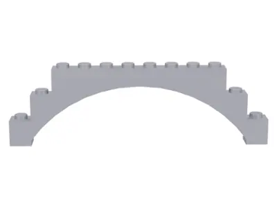 Light Bluish Gray Arch 1 x 12 x 3 Raised Arch with 1 Cross Support
