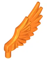 Orange Minifigure Wing Feathered