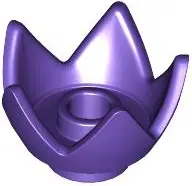 Purple Minifigure, Headgear Crown Eggshell with 5 Points and Center Stud