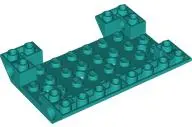 Turquoise Slope, Inverted 45 6 x 8 Double with 4 Holes and 4 Pin Holes and Opening on 1 Side