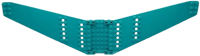 Turquoise Wing Plate 12 x 42 x 1 with 4 Pin Holes