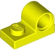 Yellow Plate, Modified 1 x 2 with Pin Hole on Top