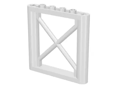White Support 1 x 6 x 5 Girder Rectangular