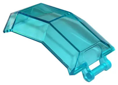 Trans-Light Blue Windscreen 4 x 4 x 4 2/3 with Bar Handle