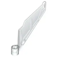 White Bionicle Wing Small / Tail with Axle Hole