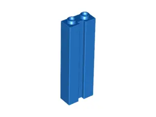 Blue Brick, Modified 1 x 2 x 5 with Channel