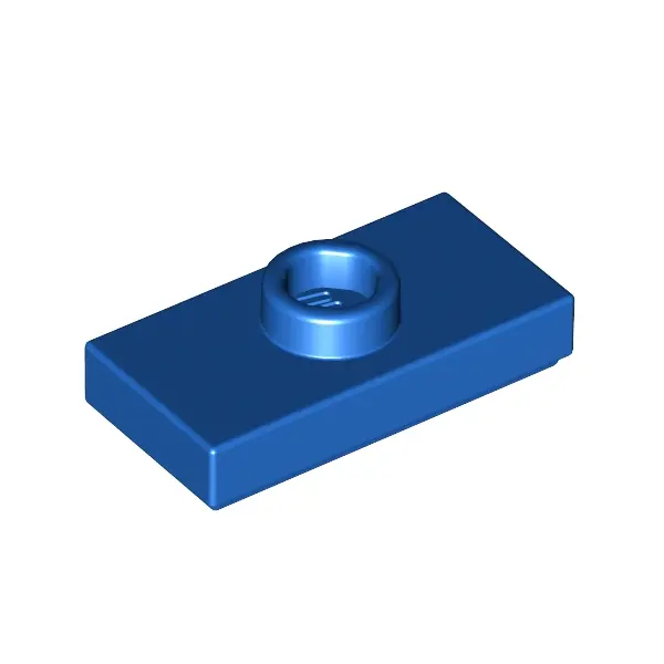 PLATE 1X2, W/ 1 KNOB