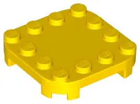 Yellow Plate, Modified 4 x 4 with Rounded Corners and 4 Feet