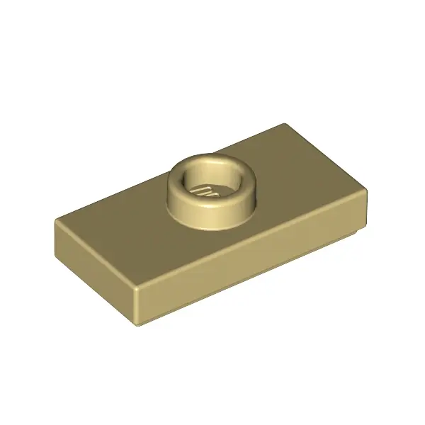 PLATE 1X2, W/ 1 KNOB