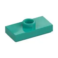 PLATE 1X2, W/ 1 KNOB