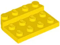 Yellow Plate, Round 3 x 4 x 2/3, Raised 1 x 4