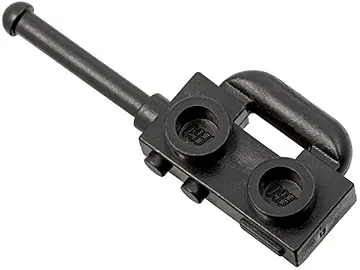 Black Minifigure, Utensil Radio with Extended Handle