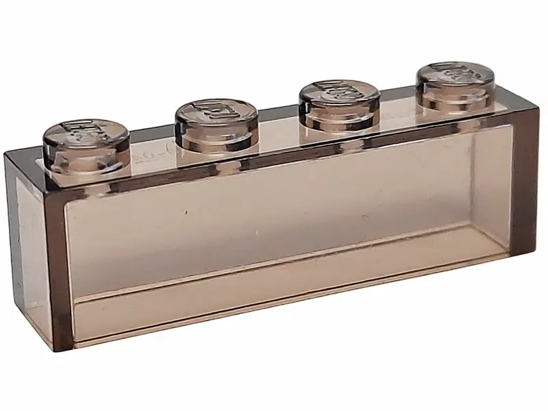 Trans-Brown Brick 1 x 4 without Bottom Tubes